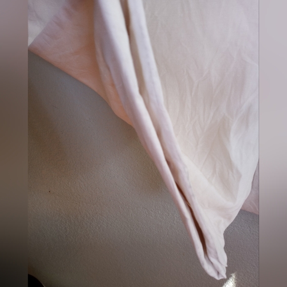 Banana Republic Silk Linen Classic Lightweight Preppy Cream Wide Leg Pant 8P - Picture 6 of 10